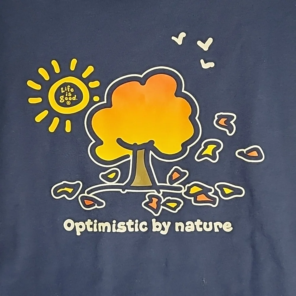 🆕️ Life is Good Long Sleeve Tee 'Optimistic by Nature' fall 🍂 🍁 🌳 tree - Picture 2 of 8